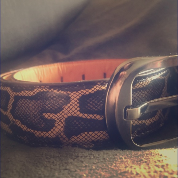 Mens Snake Skin Leather Belt